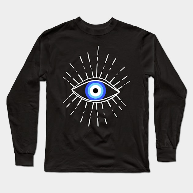 Mati Eye for Greek Fans Long Sleeve T-Shirt by c1337s